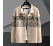 Cardigan manga larga punto alta gama para hombres nueva chaqueta de otoño moda, guapo y casual