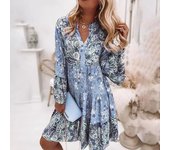 2025 Spring and Summer New Floral Splicing Skirt for Women Layered Mini Dress.