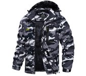 MAGCOMSEN Men's Winter Coats Waterproof Ski Snow Jacket Warm Fleece Jacket Parka With Multi-Pockets