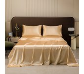 Bonenjoy Bedsheet with Pillowcase Solid Color Bed Linen Smooth Flat Sheet Set Soft Flat Bedsheets Home Sheets