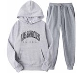 Conjunto de 2 piezas para hombre y mujer, sudadera con capucha, chándal y Joggers, pantalones de chándal de cuello redondo