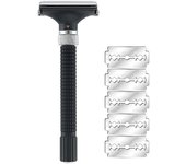 YINTAL Adjustable Butterfly Open Double Edge Safety Razor Black Sier Color Matching Fashion Design Shaver