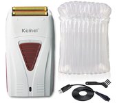 Kemei 3382 rechargeable electric shaver hair beard electric razor for men bald head shaving machine foil titanium cord/cordless