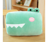 Almohada de felpa de dibujos animados, cojín de mano relleno, calentador de viaje para el hogar, oficina, coche, juguete de peluche de invierno, siesta para estudiantes