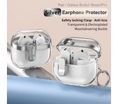 Earphone Case For Samsung Galaxy Buds 3/3 Pro Transparent, Vacuum Plating Decoration, With Switch and Key Chain