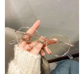 Myopia with blue anti light metal polygons, computer myopia glasses, male and female universal glasses 0-0.5-1-1.5. -6