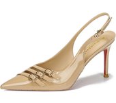 Zapatos de tacón de mujer 6-8-10 cm, sandalias verano punta fina, correa en E dedos al aire, tacón trasero abierto, diseño francés elegante, versátil oficina fiesta