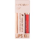 Pintalabios, Combinación De Delineador De Labios Mate Y Brillo De Labios De 12 Colores, Antiadherente, Que No Se Decolora
