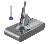 21.6V Replace V8 Battery Adapter+Pre-Filter for Dyson V8 Batteries V8 Absolute V8 Animal Vacuum Cleaner Rechargeable