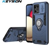 KEYSION Shockproof Case for OPPO Reno8 Z 5G 8 Lite 7Z 7 Lite 5G Slide Camera Protection Ring Phone Cover for OPPO Reno 7 8 4G