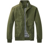 Chaqueta de aviador para hombre Primavera y Otoño nueva moda casual Chaqueta slim, cierre cremallera Estilo militar