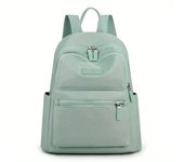 Mochila Simple informal para mujer, mochila escolar de Color sólido, mochila de viaje de nailon