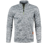 Autumn Men's Half Zipper Sweatshirts Long Sleeve Solid Color Turtleneck Streetwear Winter Warm Jacket Sport Coats
