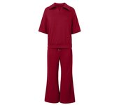 Spring and summer leisure sports suit zipper short-sleeved hoodie wide-leg pants two-piece set
