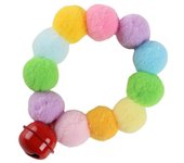 Cute Cat Collar with Bell Colorful Pom Poms Dog Collar Super Soft Neck Piece for Cat Kitten and Small Dog