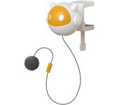 Automatic Cat Toys Ball Lifting Retracting Cat Toy with Feathers, ABS Plastic Nylon Rope, 20”Stretch, No Drill Installation for Indoor Use（without battery）