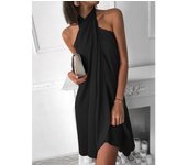 Vestido Playa Mujer 2025 Tirantes Cruzados, Gasas Transpirables y Diseño Asimétrico – Estilo Bohemio para Vacaciones o Fiestas Nocturnas