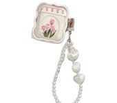 Korean Cute 3D Pink Star Wavy Border Headphones Case For AirPods 1 2 3 With Love Heart Bead Pendant Soft Cover For AirPods Pro 2