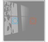 2Gang 1Way Touch Sensor Switch 82*82mm Tempered Glass Panel
