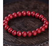 High content 97% Natural Cinnabar Real Bead Bracelets for Women and Men Change Lucky Wealth Protection Hand String Carved Gift Vintage Bangles Gift