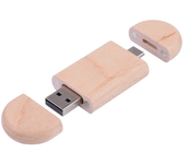 JASTER TYPE-C USB 2.0 Flash Drive 128GB Pretty Free Custom Logo Memory Stick 64GB Shatterproof Wooden Box External Storage 32GB