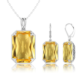 13*18mm Stone Citrine Necklace Gold Pendant For Woman Solid 925 Sterling Silver Gold Plated Luxury Jewelry Mum Gift 2025