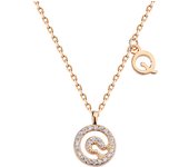 Letra M Joyería de diseño original 925 plata de ley ligera de lujo pinyin con apellido collar de letras