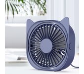 Cat Ear Cute Pet Desktop Small Silent Brushless Turbo Mini Electric USB Portable Charging Fan Student Dormitory Girl Pra