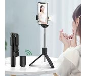Palo Selfie ,170 CM Tripode para movil Extensible para Teléfono con Control Remoto, Soporte Giratorio de 360°