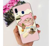 For Samsung Galaxy A20s Samsung A20 A30 Back Cover Phone Case Transparent Soft TPU Silicone Coque Women Fashion Flower Butterfly