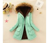 Chaqueta de algodón acolchada para mujer, abrigo informal ajustado con capucha, Parkas acolchadas, abrigo cálido, otoño e invierno, novedad de 2025