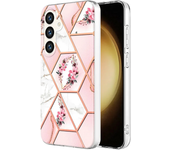 For Samsung Galaxy S24 Plus Ultra A73 A33 A53 5G Carcasa De Carga Inalámbrica De Mármol Protección Contra Caídas