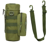 Bolsa táctica  para botella de agua, soporte para linterna portátil, militar, para acampar al aire libre, senderismo y Pesca
