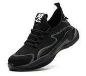 Zapatos de seguridad ligeros ANTIPERFORACIONES para hombre, zapatillas de trabajo transpirables con puntera de acero, antigolpes