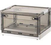1pc plegable caja de almacenamiento abierto caja de almacenamiento transparente hogar armario organizador de ropa de gran capacidad de plástico transparente