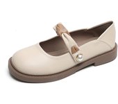 Dulce Plataforma De Tacón Bajo Zapatos Individuales Versátiles Y Cómodos Zapatos De Cuero Pequeños