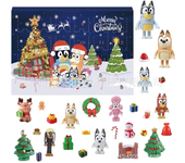 Calendario de Adviento Anime, Caja Ciega Bluey Bingo, Cuenta Atrás de 24 Días, Regalos Navideños para Niños, 2024