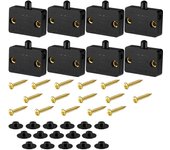8 Pieces Cabinet Lamp Switch Automatic Door Switch Contact Switch for Wardrobe Applicable to 12V 24V 110V(Black)