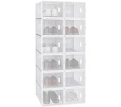 12 St.x Shoe Rack with Magnetic Closure Shoe Boxes DIY Plug-in Shelf Plastic