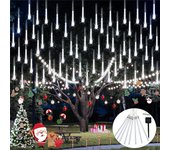 Solar Meteor Shower Rain Lights 8 Tube 96 LEDs Led Falling Rain Fairy String Light for Xmas Tree Wedding Party Decoration