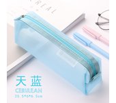 Estuche de nailon dedicado para estudiantes, bolsa de malla transparente para lápices, bolsa de gran capacidad, suministros escolares, papelería