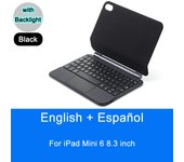 Bluetooth Magic Keyboard Case For iPad Mini 6 8.3 inch Trackpad Backlight Tablet Case English Spanish Keyboard