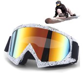 Gafas Snowboard Espejo, Gafas Esqui Mujer&Hombre, Gafas de Protección Uv Antivaho Rellenas de Espuma para Deportes Al Aire Libre