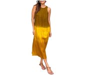 Vestido Verde Algodón Sin Mangas Verano 2024