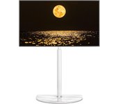 Television Pie Suelo Giratorio - Rfiver Soporte TV Altura Ajustable para 32-65 Pulgadas Televisor Pantallas - Negro Alto TV Stand +/-25° Giratorio con Gestión cables | Max Vesa 400*400mm 40kg