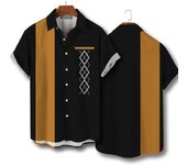 Men's checkered striped casual short sleeved top, Hawaiian summer shirt, large streetwear, original clothing