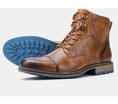 Botas de cuero para hombres de gran tamaño botas individuales botas cortas de herramientas de hermoso tamaño de moda
