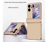 PU Cuero Bisagras Película de cáscara Todo incluido Carcasa del teléfono móvil OPPO Find N2 Flip 5G Funda protectora