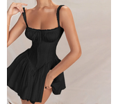 Elegant Mini Lace Long Sleeves llet Party Dress for Women with Square Neck Without ck