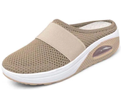 Zapatillas de cuña para mujer, zapatillas Premium, zapatos Retro informales antideslizantes Vintage con plataforma para mujer, sandalias ortopédicas para diabéticos de talla grande